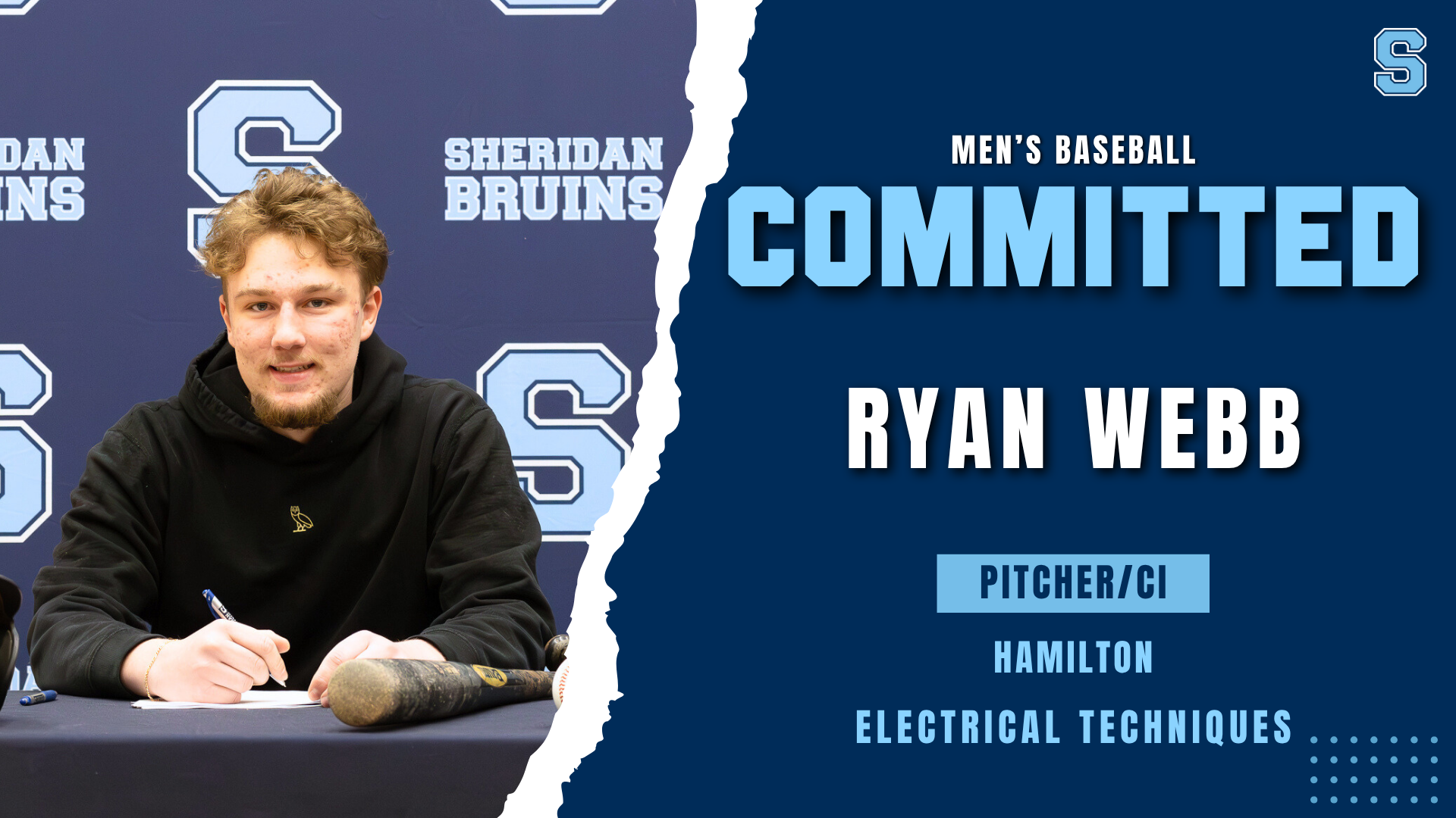 Men's Baseball Committed Player - Ryan Webb