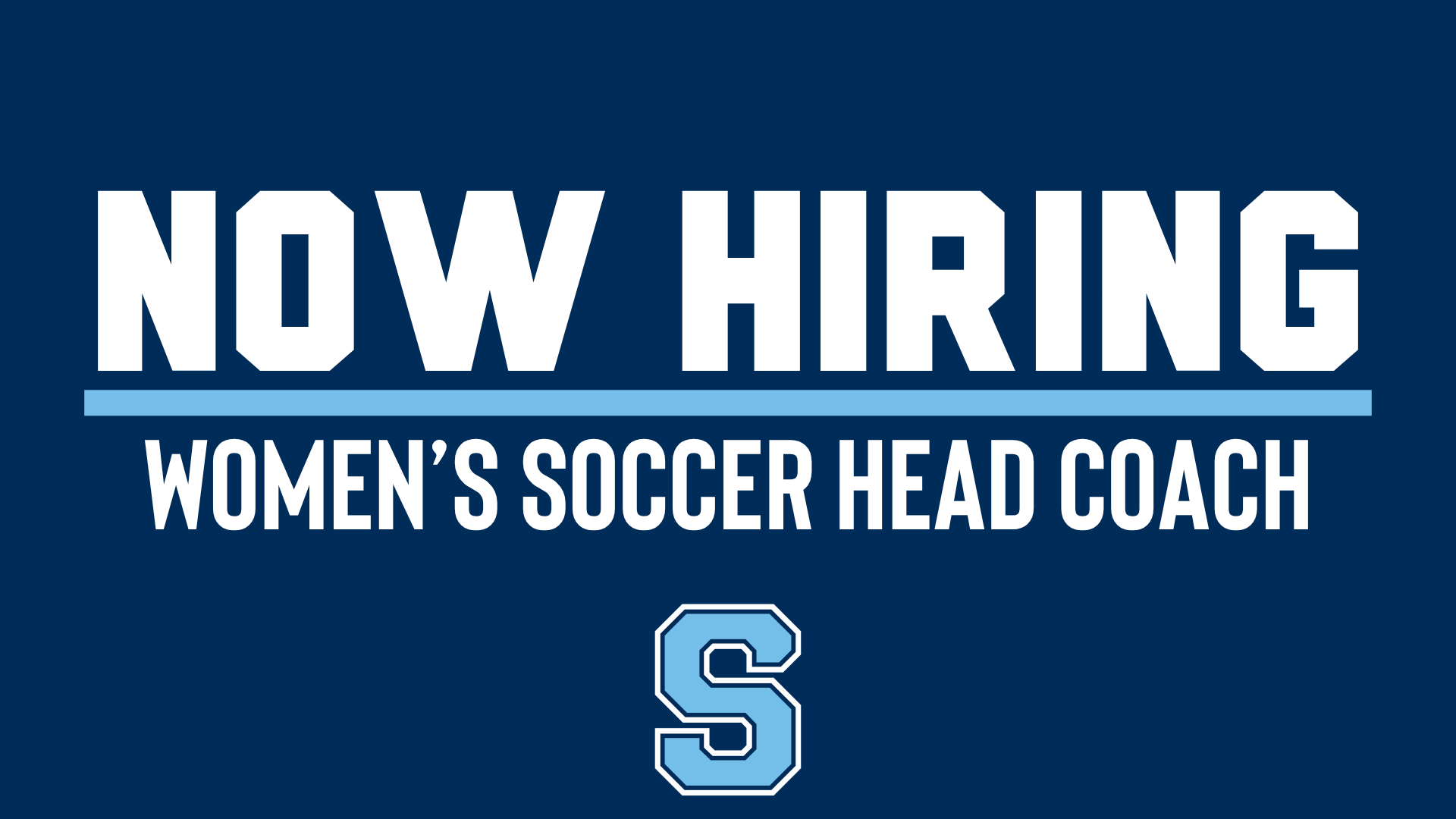 Now Hiring: Women's Soccer Head Coach